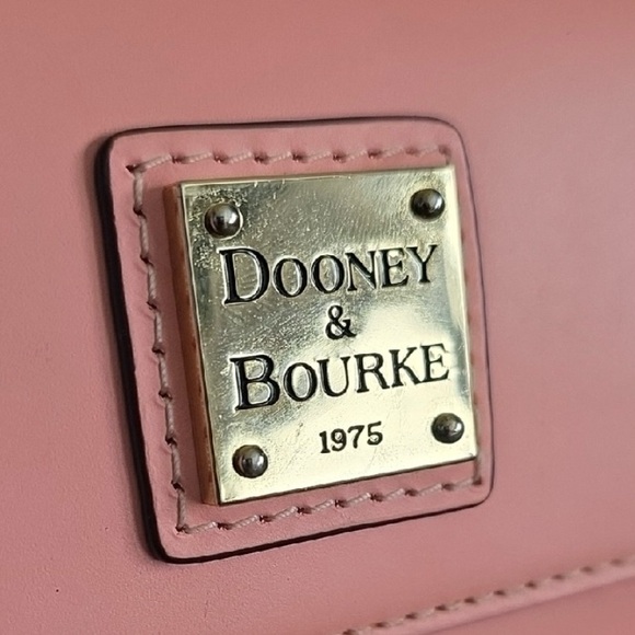 Dooney & Bourke Pink and Tan Woven Leather Tote with matching wallet included - Picture 7 of 13